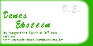 denes epstein business card